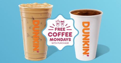 Free Coffee at Dunkin’ Donuts Every Monday in May